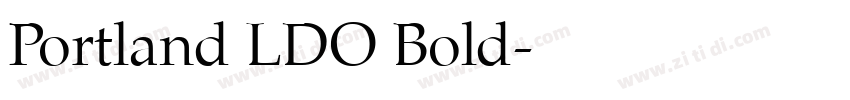Portland LDO Bold字体转换